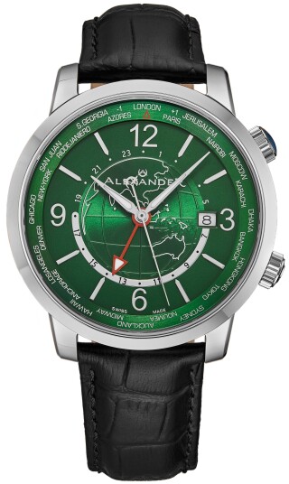 Alexander Herreklokke A171A 04 Journeyman Grønn/Lær Ø42 mm Alexander Herreklokke A171A 04 Journeyman Grønn/Lær Ø42 mm