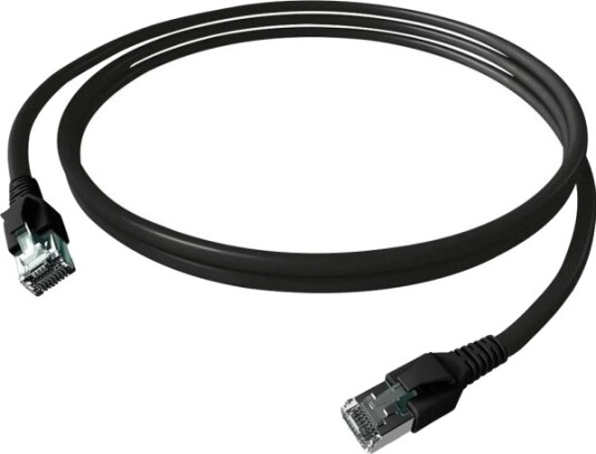 Easylan CP1KSB... Cat6a S/FTP RJ45 patchkabel svart 1,5 m