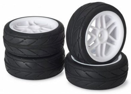 Absima 2510004 Wheel Set OnRoad 6 Spoke / Profile White 1:10 4