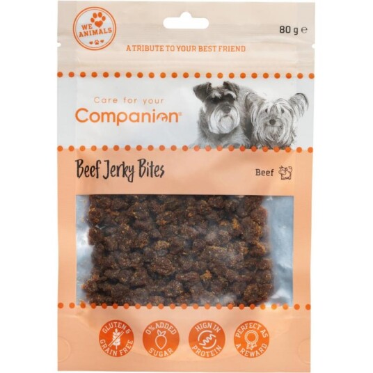 Companion Tørket Oksekjøtt Biter 80% Proteinrikt Hundegodteri Companion Tørket Oksekjøtt Biter 80% Proteinrikt Hundegodteri