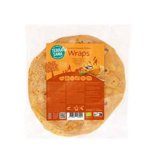 TerraSana wraps carrot & pumpkin piadina 240 g