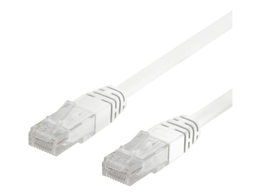 Deltaco Cat6a S/FTP Koblingskabel 1 m Hvit RJ-45 Hann til Hann