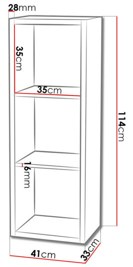 Franzine Bokhylle 41 cm Hvit Franzine Bokhylle 41 cm Hvit