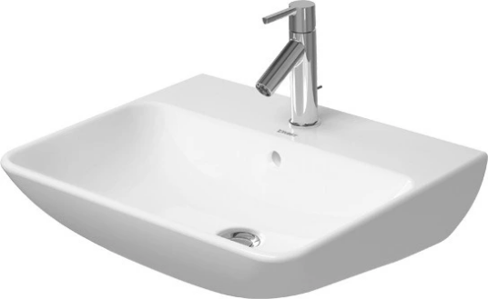Duravit ME by Starck Vegghengt servant 550x440 mm, 1 bl.hull, m/overløp, Hvit Duravit ME by Starck Vegghengt servant 550x440 mm, 1 bl.hull, m/overløp, Hvit