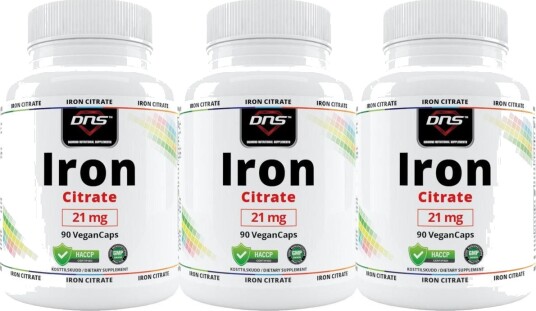 3 pack Iron Citrate 21mg Jern 3 x 90 kapsler 3 pack Iron Citrate 21mg Jern 3 x 90 kapsler