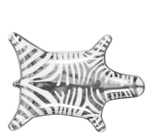 Jonathan Adler Zebra fat sølv og hvitt