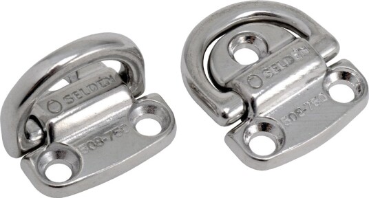 Seldén Pad eye Folding 6 mm 3 x M6 1100 kg 2200 kg 74 g Seldén Pad eye Folding 6 mm 3 x M6 1100 kg 2200 kg 74 g
