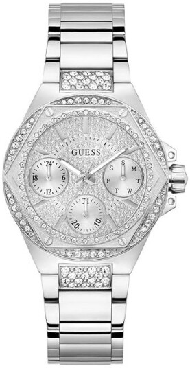 Guess Dameklokke GW0878L1 Envy Sølvfarget/Stål Ø38 mm