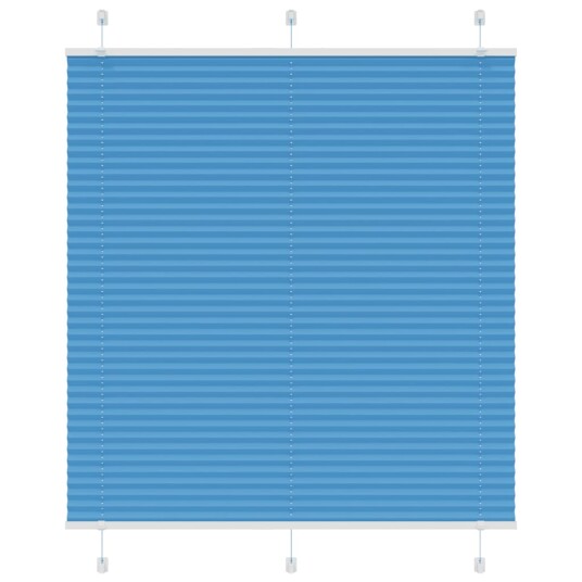 Plisségardin Blå 120x100 cm Stoffbredde 119,4 Polyester