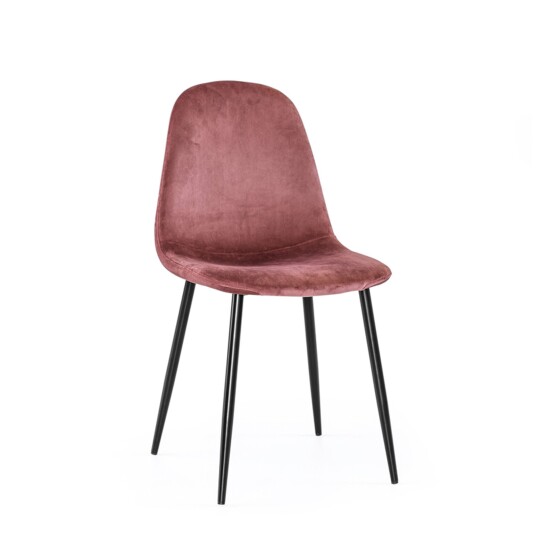Torkelson Thea stol Rosa Fløyel/svart Rosa