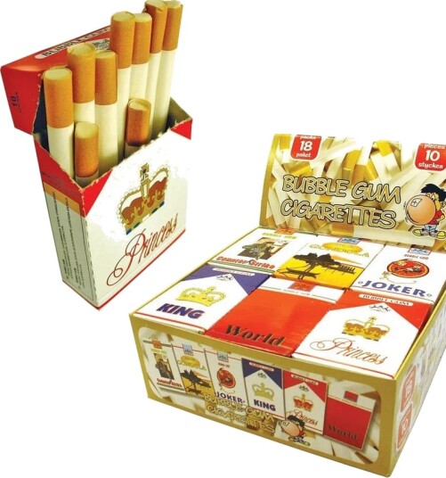1 pk med 10 stk Tyggegummisigaratter i Assortert Motiv 1 pk med 10 stk Tyggegummisigaratter i Assortert Motiv
