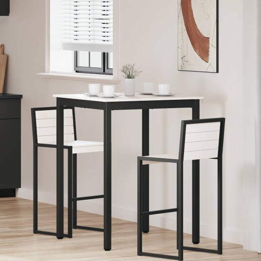 vidaXL Barbord Hvit 80 x 80 x 105 cm Massiv furu vidaXL Barbord Hvit 80 x 80 x 105 cm Massiv furu
