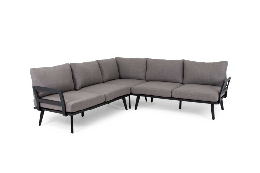 Brafab Villac soffgrupp Svart med beige dyna 2 st 2 sitsmoduler & hörn