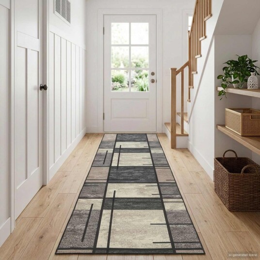 vidaXL Teppe Runner LESAKA Brun 100 x 300 cm Diamant fløyel