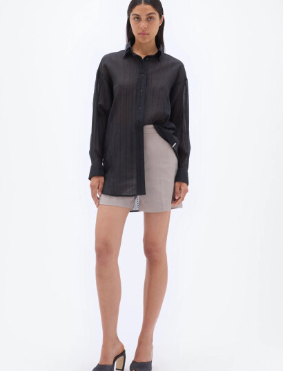 REMAIN Birger Christensen Oversized Shirt Black 34 REMAIN Birger Christensen Oversized Shirt Black 34