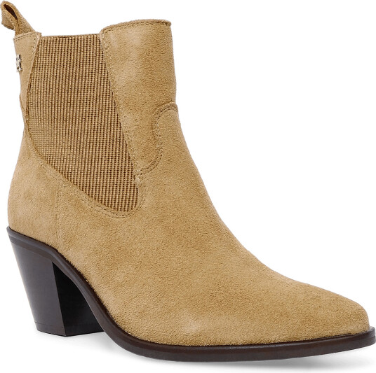 Tommy Hilfiger Suede Western Chelsea Boot - Beige - 36