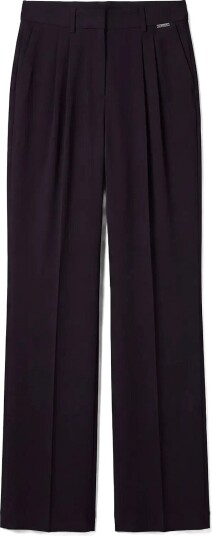 Calvin Klein Effortless Crepe Wide Leg Plted BLACK RG/2