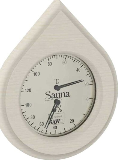 Badstu Thermo-Hygrometer SAWO Vanndråpe