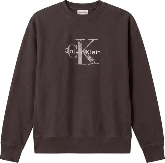 Calvin Klein Jeans Ls Premium Terry Painted Monolog Brown XXL