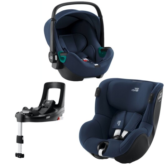 Bilstolpakke iSense  Britax BabySafe + Dualfix + Base Indigo Blue