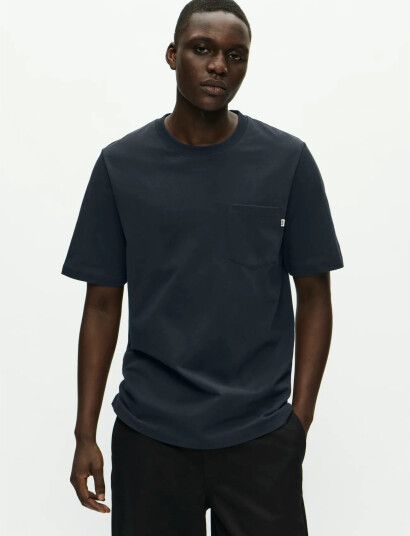 WOOD WOOD Wwbobby Pocket Tee 25220 Navy S