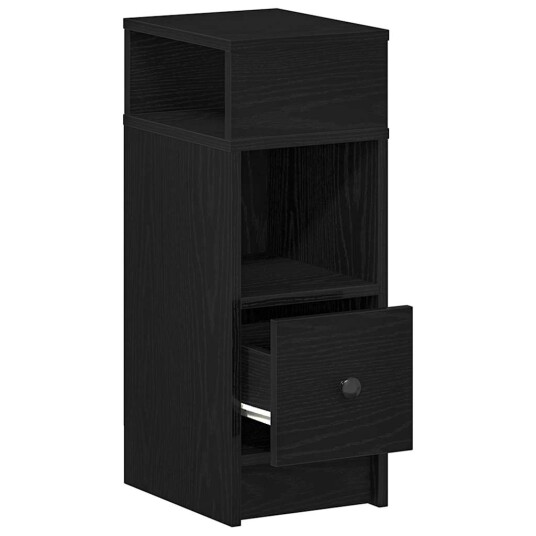  Nattbord 2 stk med skuff svart 25x31x66 cm 8721158574961