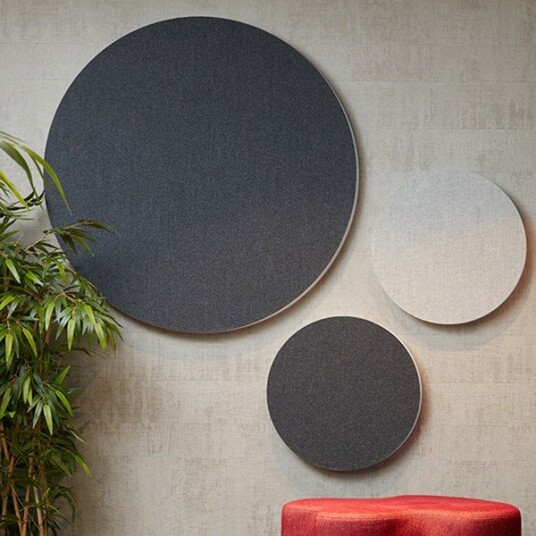 Sirkelformet lydabsorbent - Akustikmiljø Hush - Rød (63058) 80 cm diameter