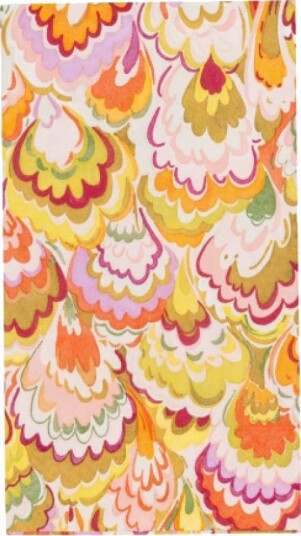Caspari   Marbled Ceramica serviett 40x22 cm 15 stk bringebær/chartreuse
