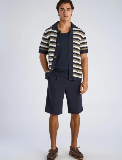 Lindbergh Chrochet Cardigan S/S Green XXL