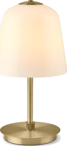 Room 49 bordlampe oppladbar IP54 Opal/Antikk messing Room 49 bordlampe oppladbar IP54 Opal/Antikk messing
