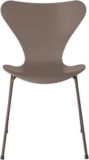Fritz Hansen - Sjuan 3107 Deep Clay Lackad/brown Bronze Spisestoler Arne Jacobsen Metall/tre