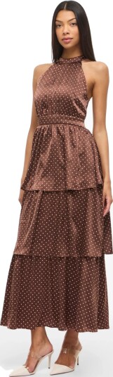 Vila Vikimmie Halterneck Ankle Dress/Dc/Ka Brown 40 Vila Vikimmie Halterneck Ankle Dress/Dc/Ka Brown 40