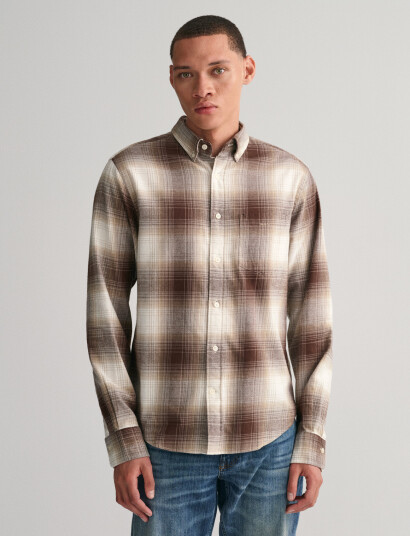 GANT Reg Ut Shadow Check Flannel Shirt   S