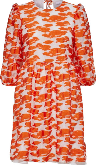 Selected Femme Abrielle 3/4 Short Dress Orangeade 36