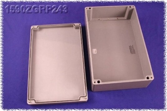 Hammond Electronics 1590ZGRP243 400 × 250 × 120 mm Polyester Grå Kabinett