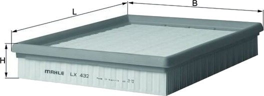 MAHLE LX 432 Luftfilter MAHLE LX 432 Luftfilter