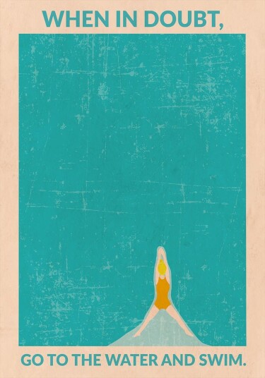 Open Water blonde Plakat / 50x70cm