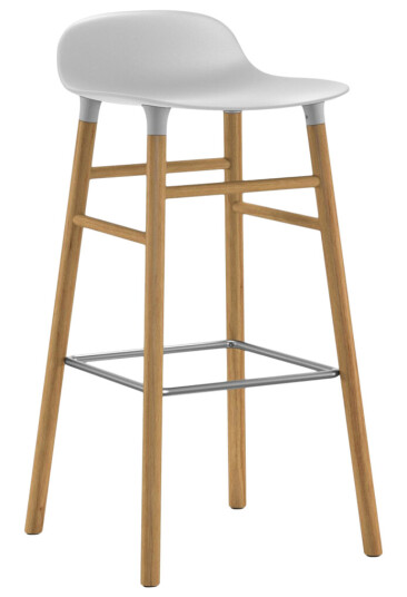 Form Barstol Hvit/Eik 75 cm Form Barstol Hvit/Eik 75 cm