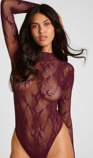 Hunkemöller Body med Blonder All Over Lilla