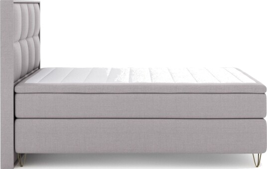 Select No 4 Komplett Sengepakke 140x200 Medium Lysegrå/V formede Metallben