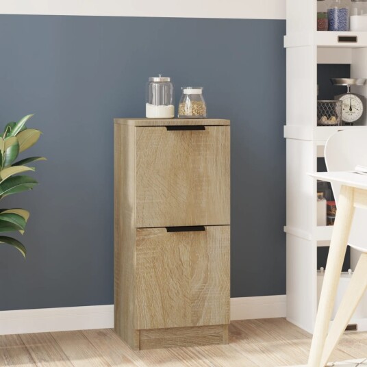 vidaXL Skjenk sonoma eik 30x30x70 cm konstruert tre