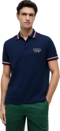 Tommy Hilfiger Rwb Collar/Cuff Detail Reg Polo Navy S Tommy Hilfiger Rwb Collar/Cuff Detail Reg Polo Navy S