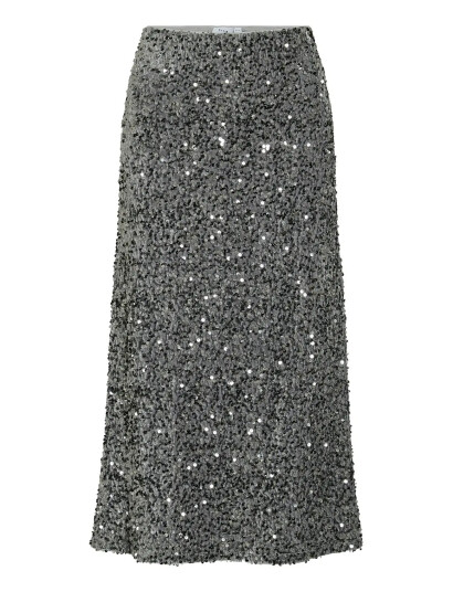 Vila Vifaith Hw Midi Sequin Skirt/1 - Grey - L