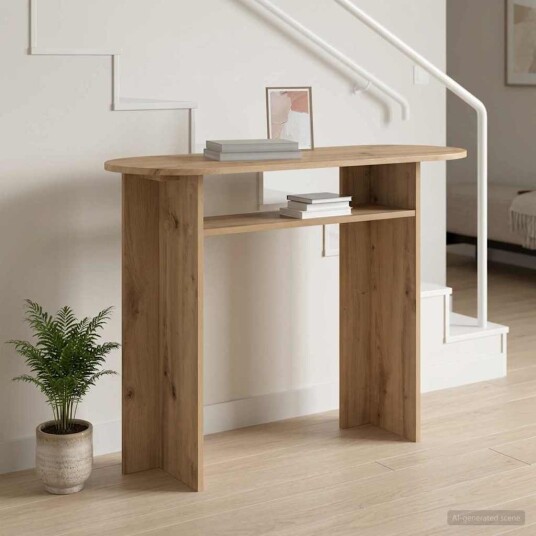vidaXL Konsollbord Artisan eik 100 x 39,5 x 75 cm Konstruert tre