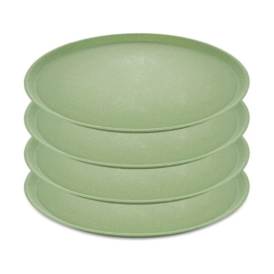 Koziol Connect tallerken Ø 25,5 cm 4-pakning Nature leaf green
