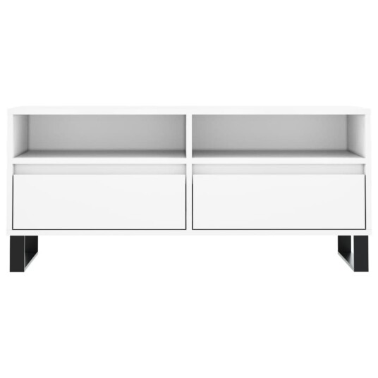 vidaXL TV-benk hvit 100x34,5x44,5 cm konstruert tre