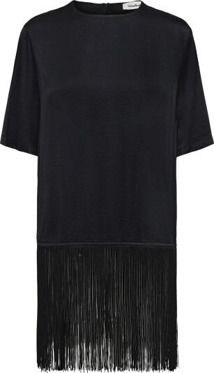 Soaked Slverona Fringe Blouse Black L