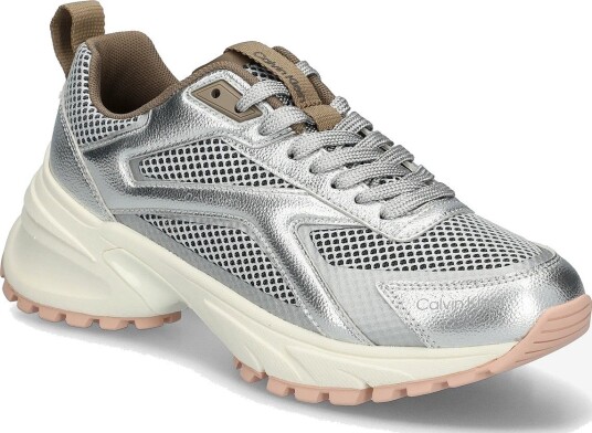 Calvin Klein Hike Run Ckstr Mesh-Lth Met - SILVER SPANISH VILLA MARSHMALLOW - 36