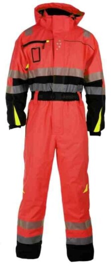 BS Gjøvik allværs Vinterkjeledress, kl.3 Unisex, Str. 5XL, Rød/Sort, HiVis BS Gjøvik allværs Vinterkjeledress, kl.3 Unisex, Str. 5XL, Rød/Sort, HiVis