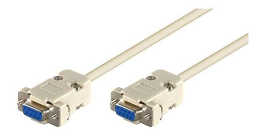 Pro RS232 9-pins Hunn-Hunn Kabel 2m Beige